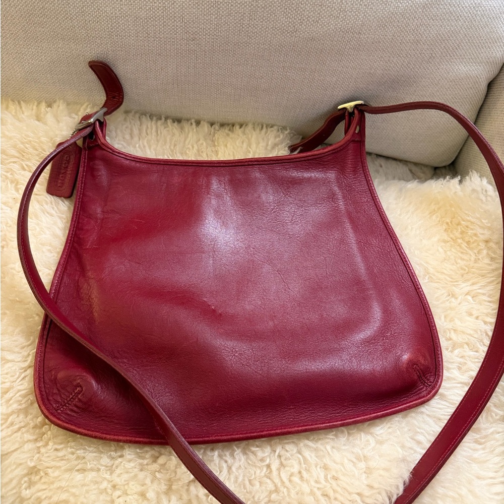 Coach Cherry Leather Shoulder Bag - Picture 3 of 5